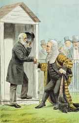 Adeus ao Juiz Clark, de &39;St. Apresentação de Revisão de Stephen Cartoon, 8 de dezembro de 1888
